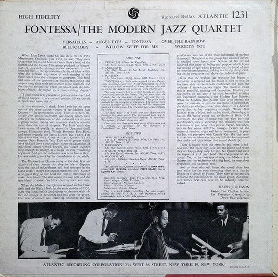 The Modern Jazz Quartet - Fontessa - AudioSoundMusic