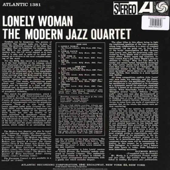 The Modern Jazz Quartet - Lonely Woman - AudioSoundMusic