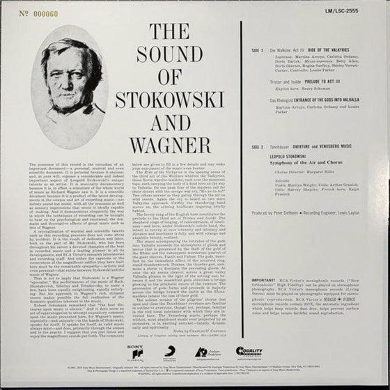 The Sound Of Stokowski And Wagner - Die Walküre, Tristan und Isolde, Das Rheingold, Tannhauser (Limited numbered edition - Number 140) - AudioSoundMusic