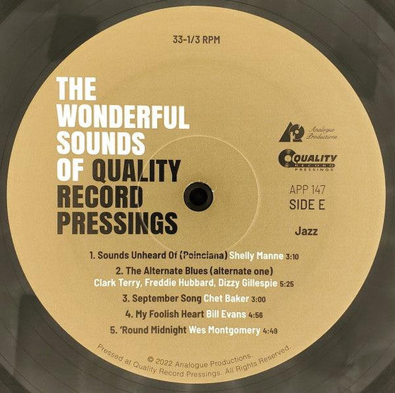 The Wonderful Sounds Of Quality Record Pressings : Chet Baker, Freddie Hubbard, Shelly Manne, ... (3LP) - AudioSoundMusic