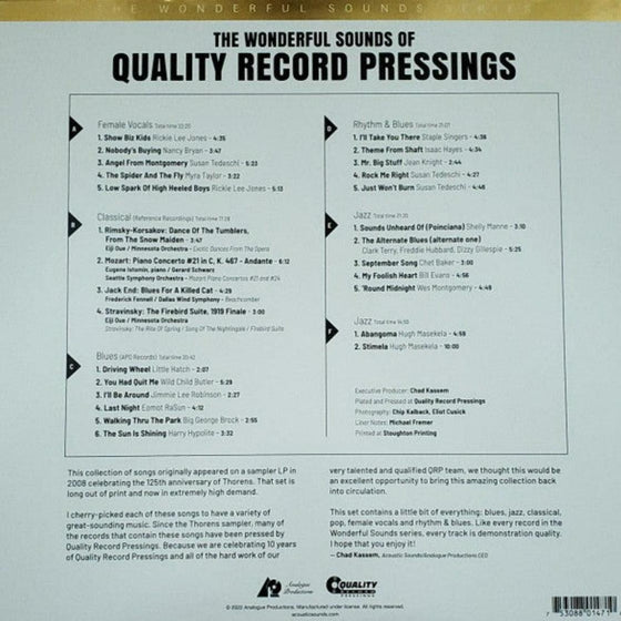 The Wonderful Sounds Of Quality Record Pressings : Chet Baker, Freddie Hubbard, Shelly Manne, ... (3LP) - AudioSoundMusic