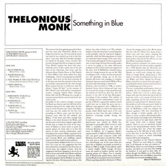 Thelonious Monk - Something In Blue - AudioSoundMusic