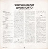 Weather Report - Live In Tokyo (2LP, Translucent Red vinyl) - AudioSoundMusic