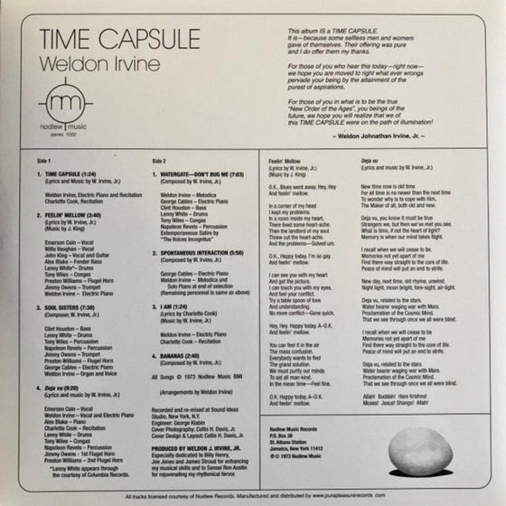 Weldon Irvine – Time Capsule - AudioSoundMusic