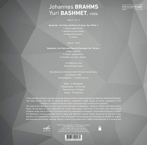 Yuri Bashmet Vol. 1 - Brahms - AudioSoundMusic